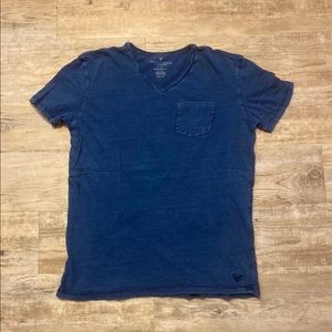 American Eagle Navy Pocket Slouch Tee